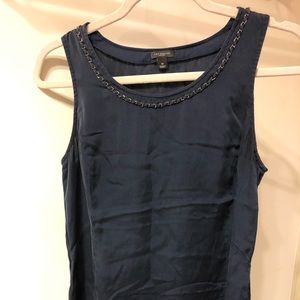 Navy blouse with beautiful neck line